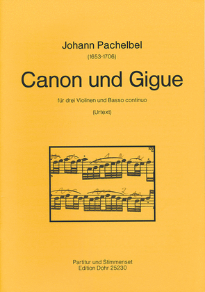 Canon und Gigue für drei Violinen und B.c. (Urtext)