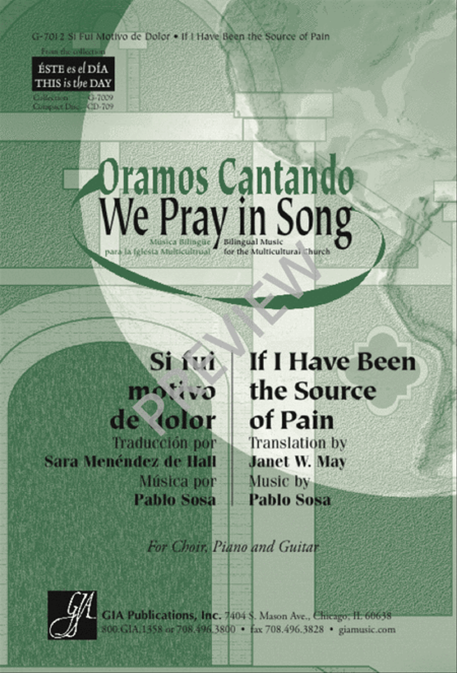 Si fui motivo de dolor/ If I Have Been the Source of Pain 4-Part scores gallery preview page 1