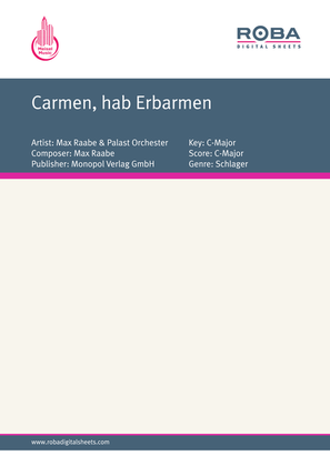 Book cover for Carmen, hab Erbarmen