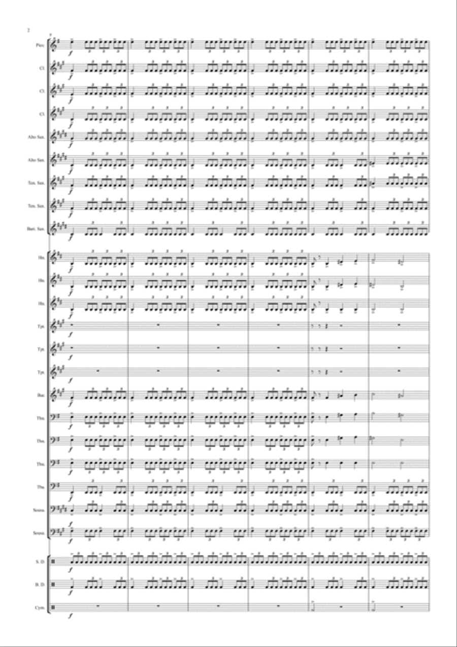 Teenage Mutant Ninja Turtles Marching Band scores gallery preview page 2