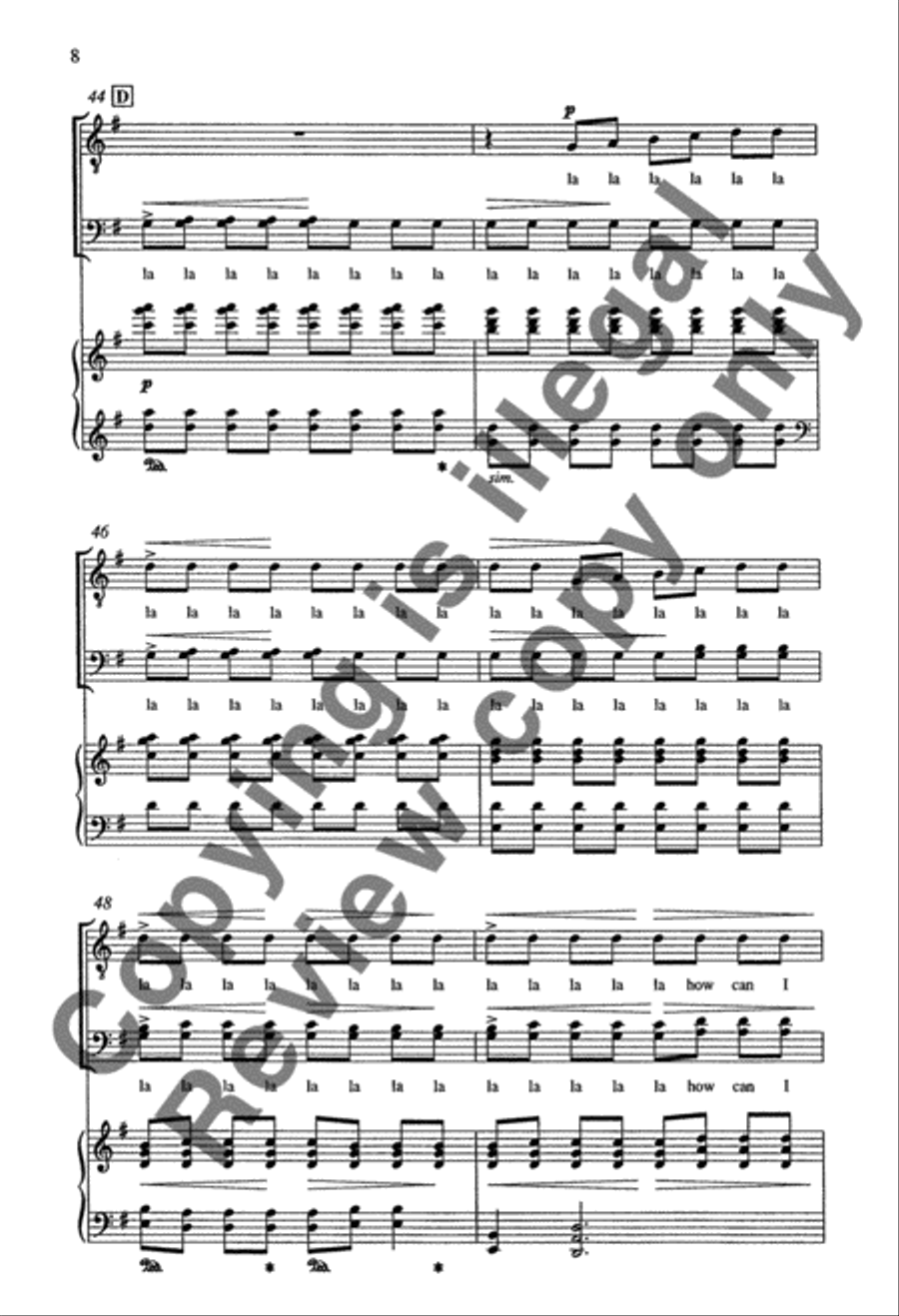 How Can I Keep from Singing? TTBB scores gallery preview page 7