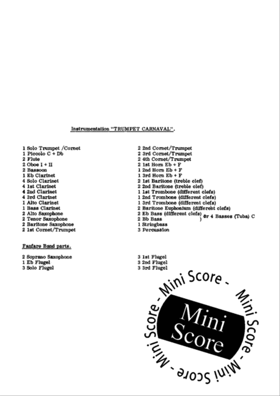 Trumpet Carnival Concert Band scores gallery preview page 3