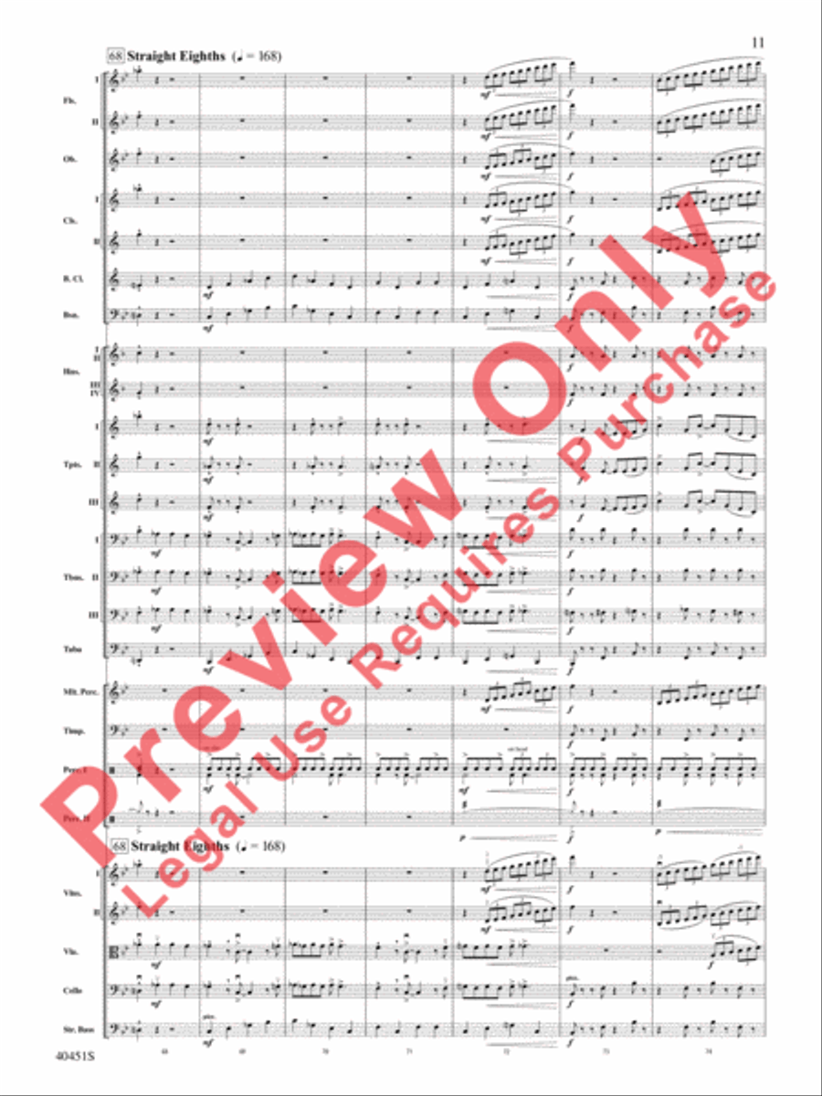 I've Gotta Be Me / Don't Rain on My Parade Mash-Up Full Orchestra scores gallery preview page 12