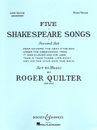 Book cover for Five Shakespeare Songs, Op. 23