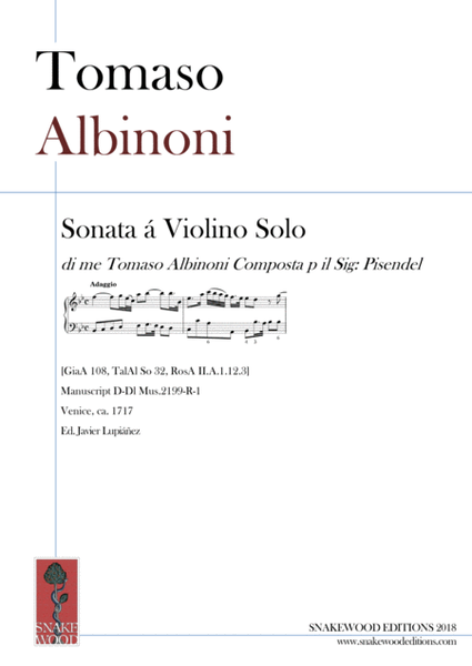 Albinoni Sonata per Pisendel in B flat major image number null