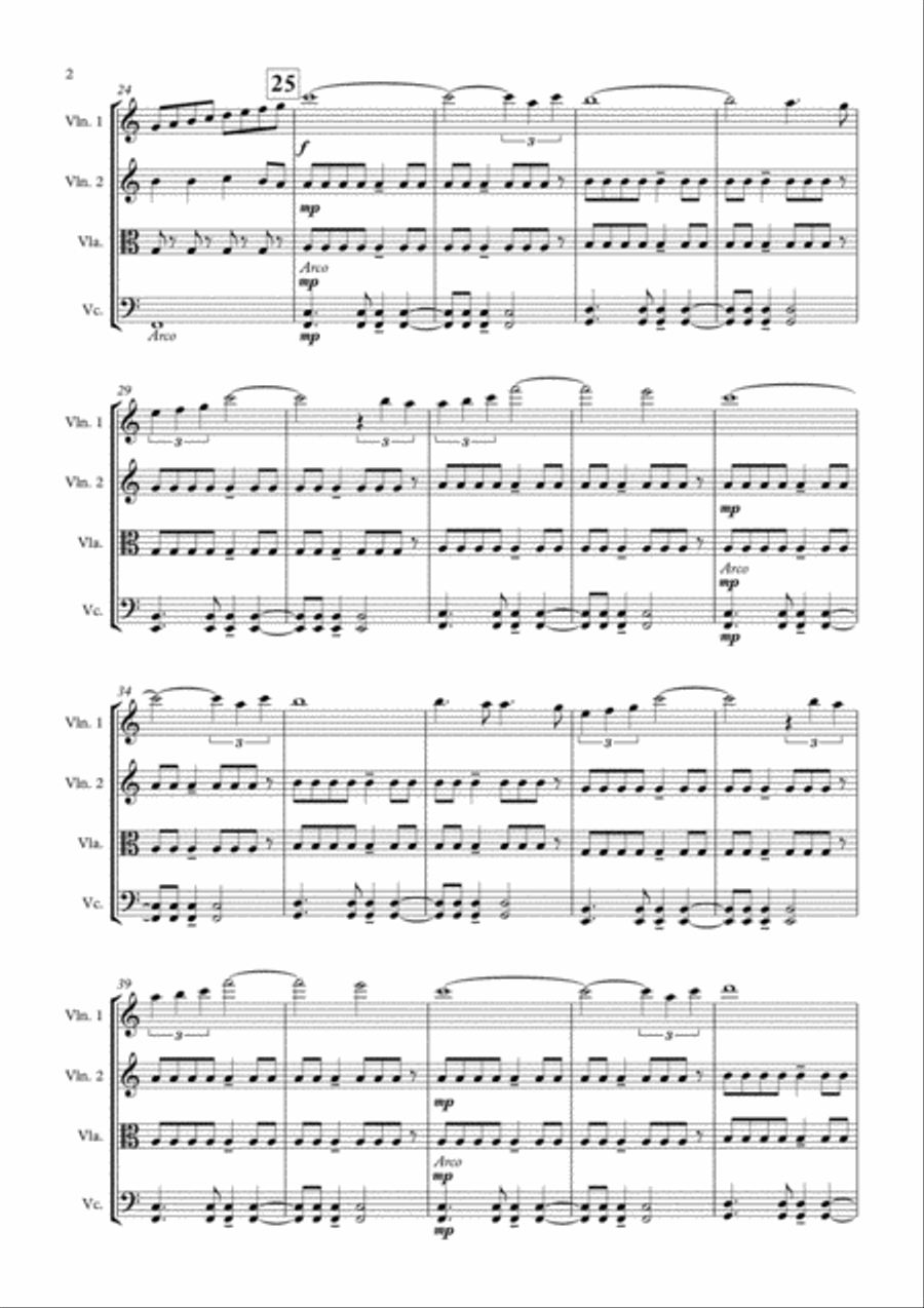 Chandelier String Quartet scores gallery preview page 2