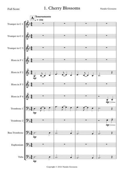 Cherry Blossoms - for Brass Choir Brass Ensemble - Digital Sheet Music