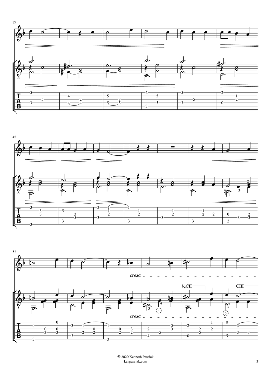 A Vucchella (for Flute or Violin and Guitar) Flute scores gallery preview page 5