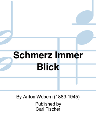 Book cover for Schmerz Immer Blick