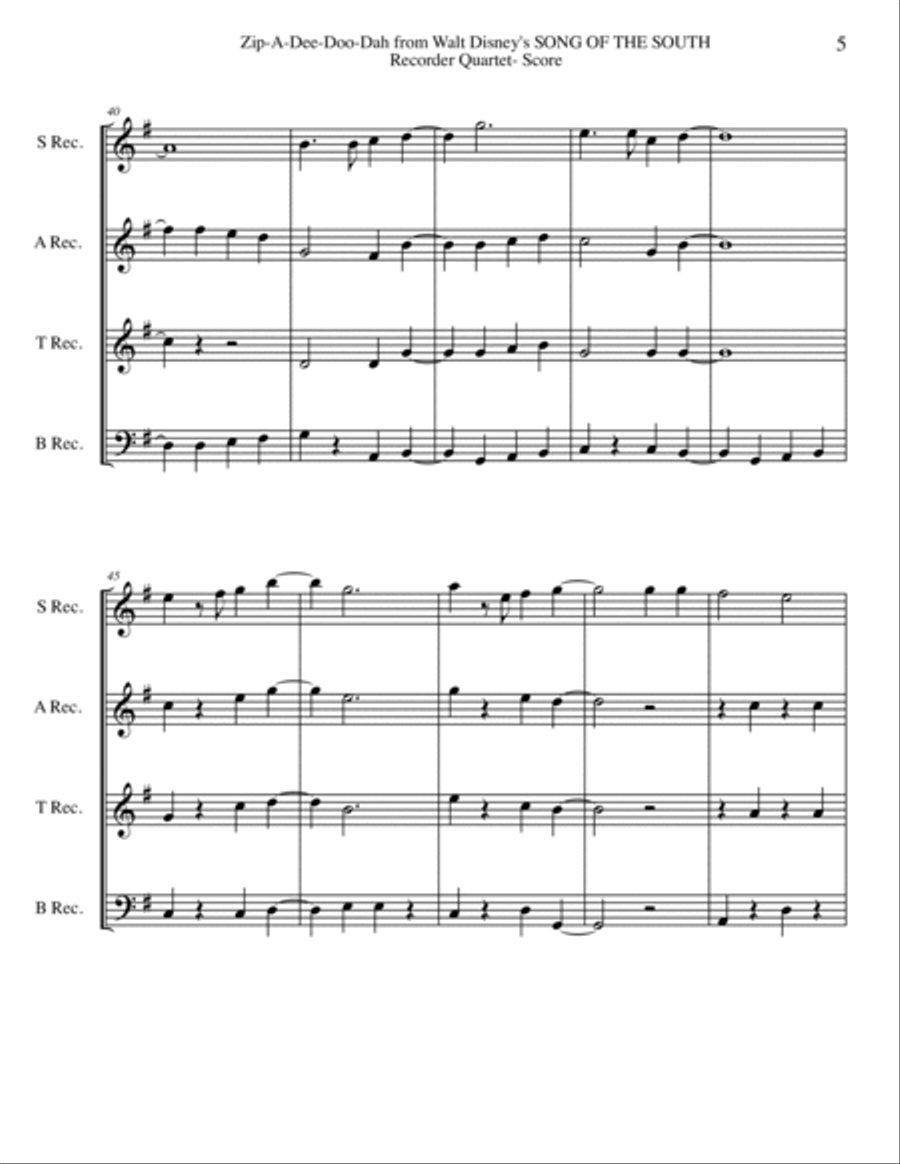 Zip-A-Dee-Doo-Dah Small Ensemble scores gallery preview page 5