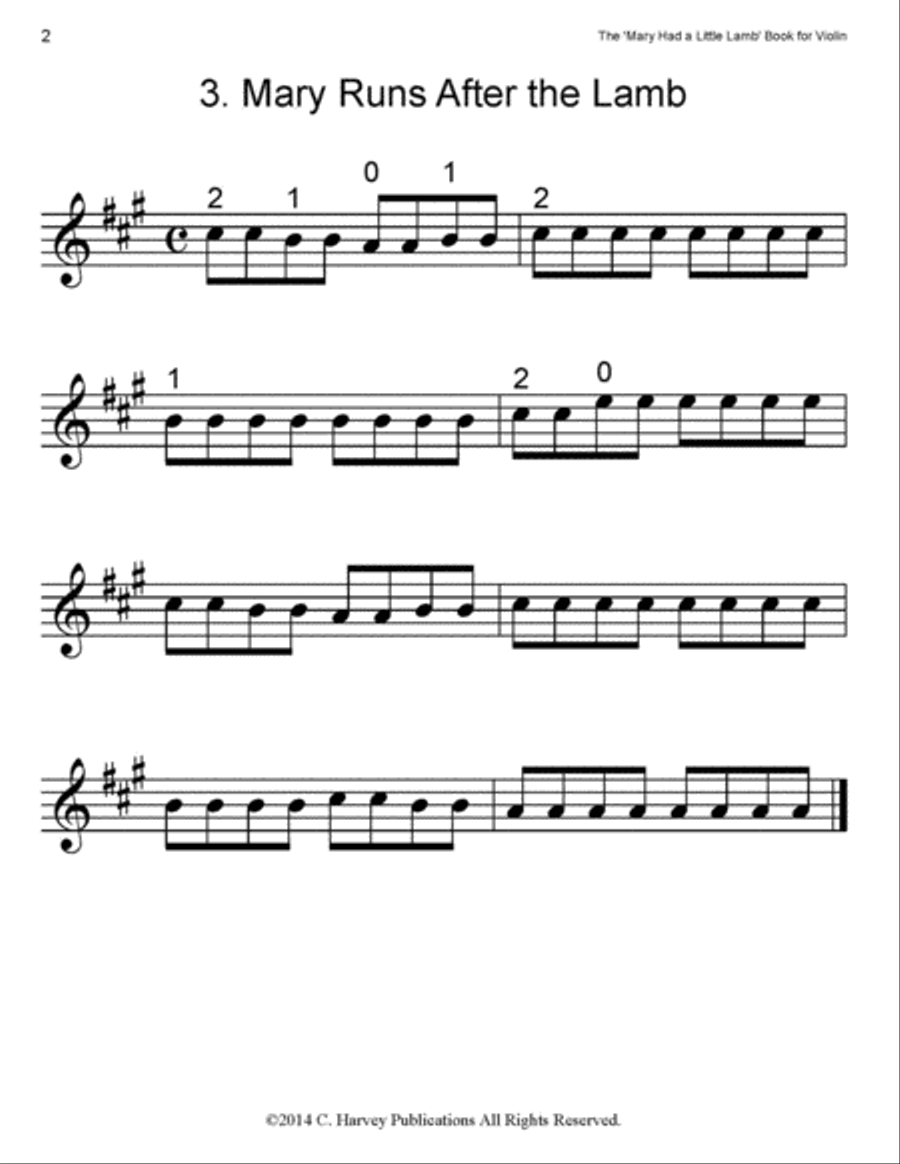 The 'Mary Had a Little Lamb' Book for Violin Violin scores gallery preview page 3