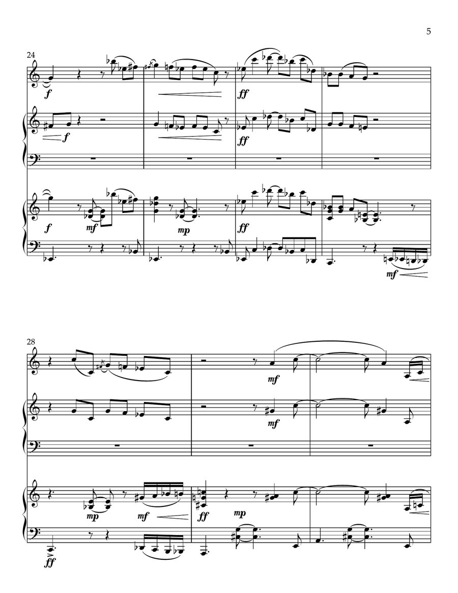 Excursion No. 3 for Clarinet, Marimba and Piano Chamber Music scores gallery preview page 5