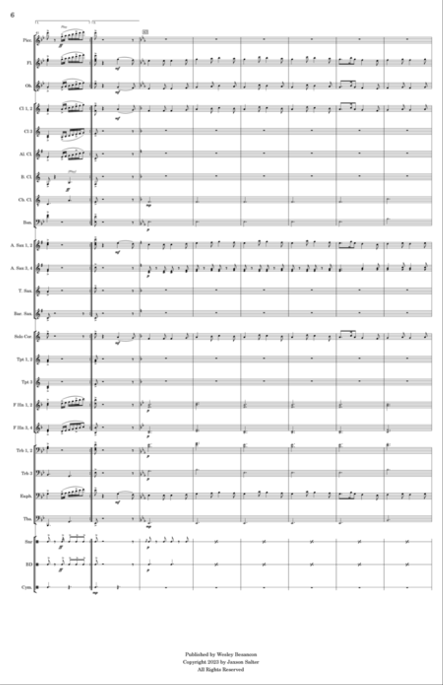 A Sailor's March - Score Only Concert Band scores gallery preview page 6