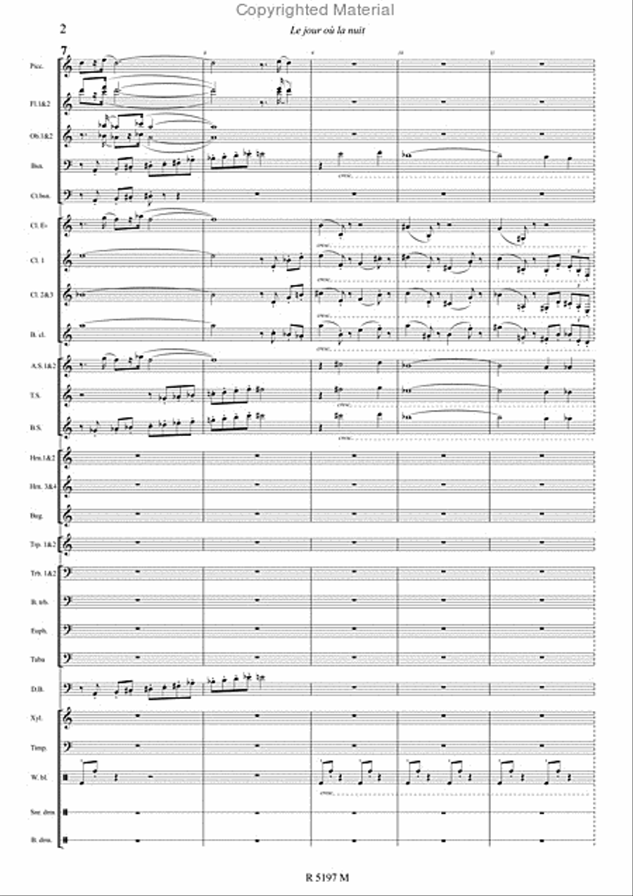 Le Jour Ou... La Nuit Concert Band scores gallery preview page 3