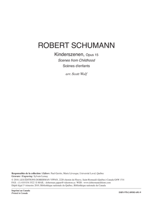 Book cover for Kinderszenen, Opus 15
