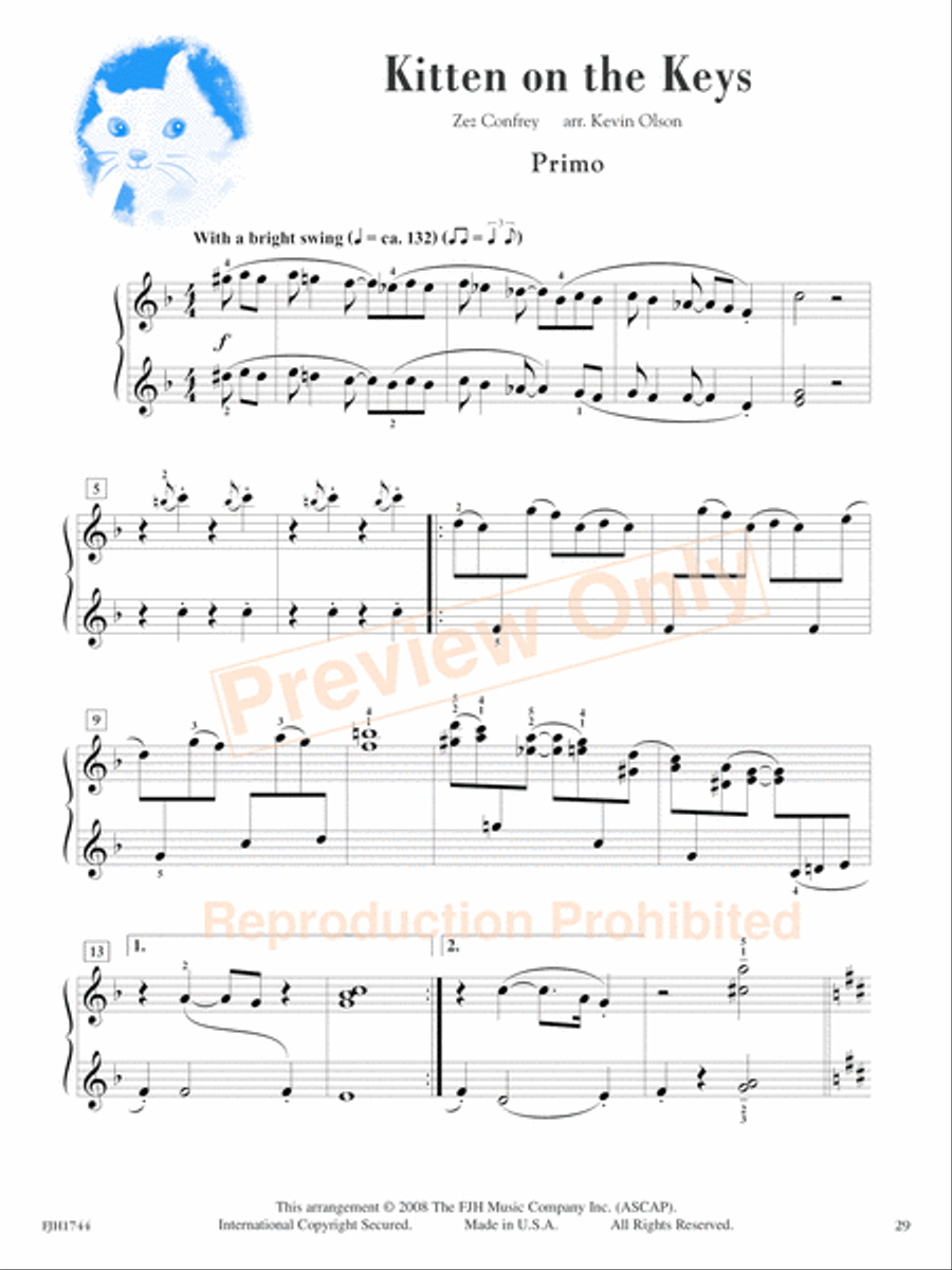 In Recital with Jazz, Blues & Rags, Book 6 Piano Method scores gallery preview page 4
