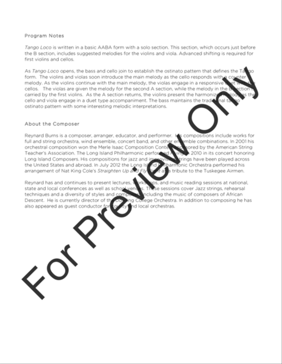 Tango Loco String Orchestra scores gallery preview page 3
