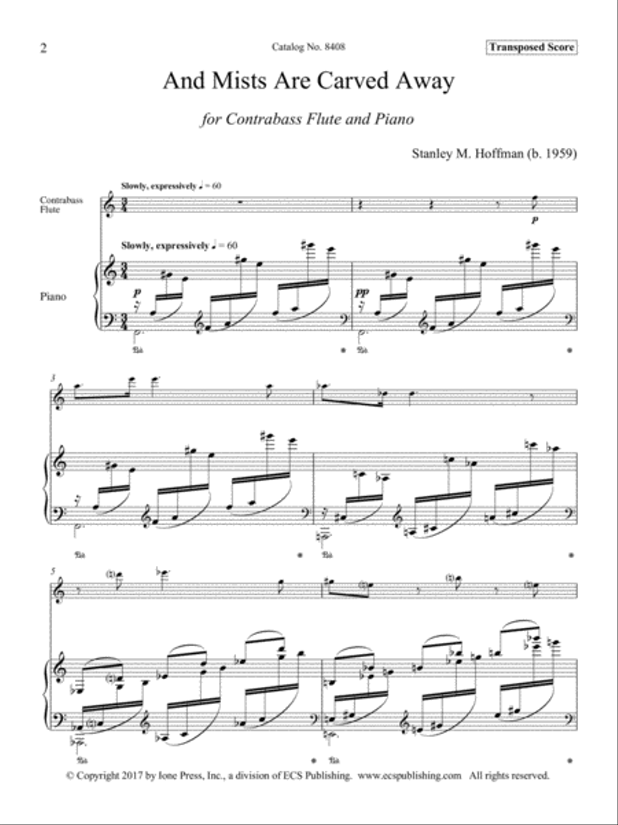 And Mists Are Carved Away Flute scores gallery preview page 2