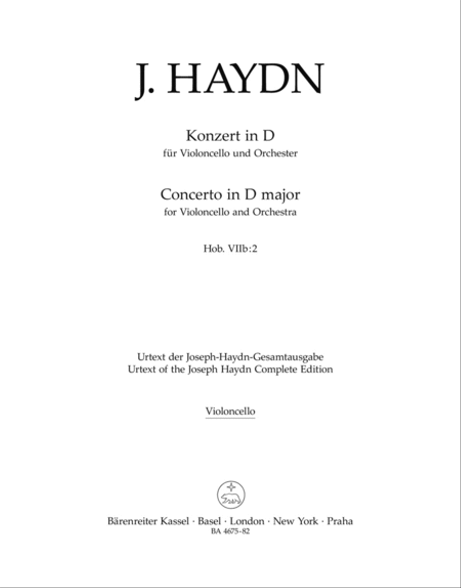 Concerto for Violoncello and Orchestra in D major Hob. VIIb:2 School and Community scores gallery preview page 1