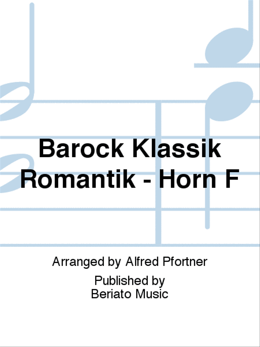 Barock Klassik Romantik - Horn F Horn scores gallery preview page 1