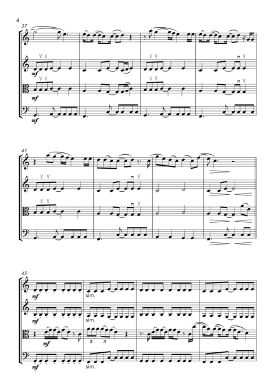 You Make It Real String Quartet scores gallery preview page 4