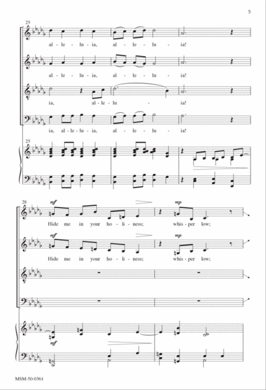 Come, Walk with Me 4-Part scores gallery preview page 5