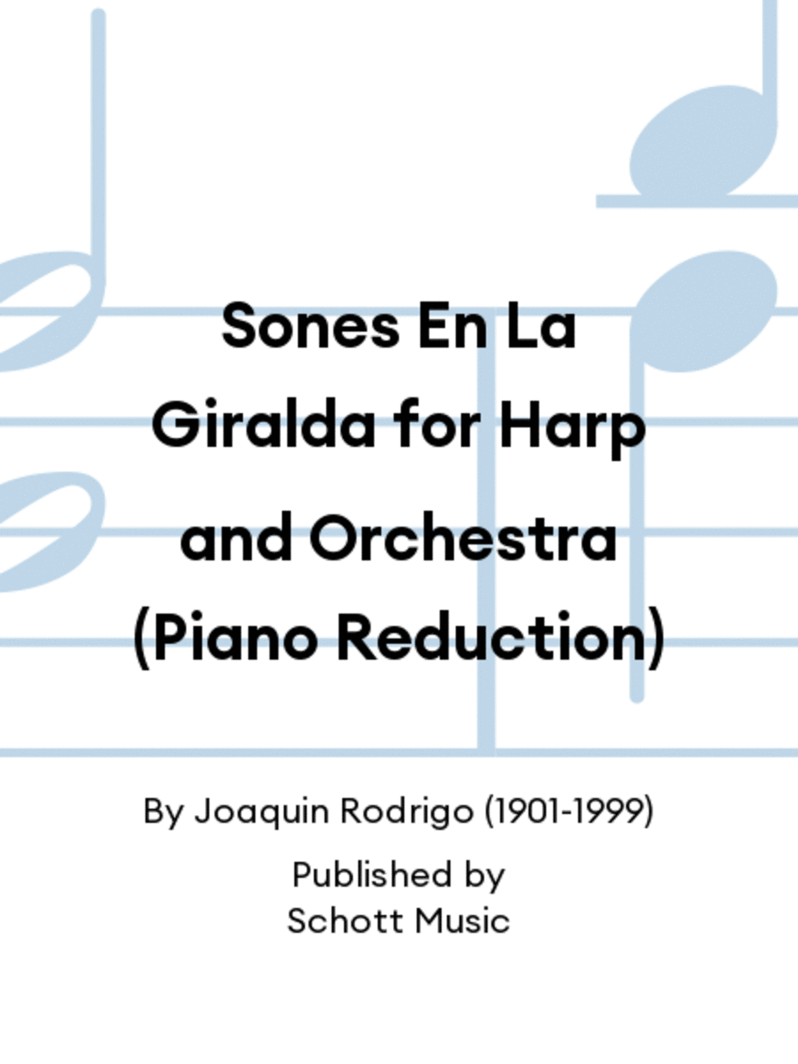 Sones En La Giralda for Harp and Orchestra (Piano Reduction)