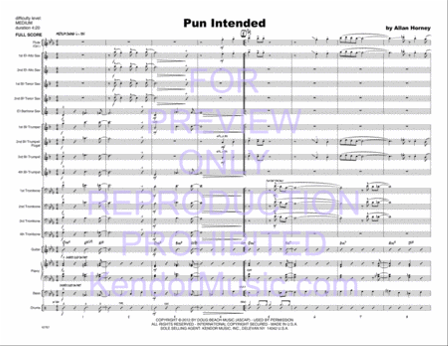 Pun Intended Pun Intended Jazz Ensemble scores gallery preview page 2