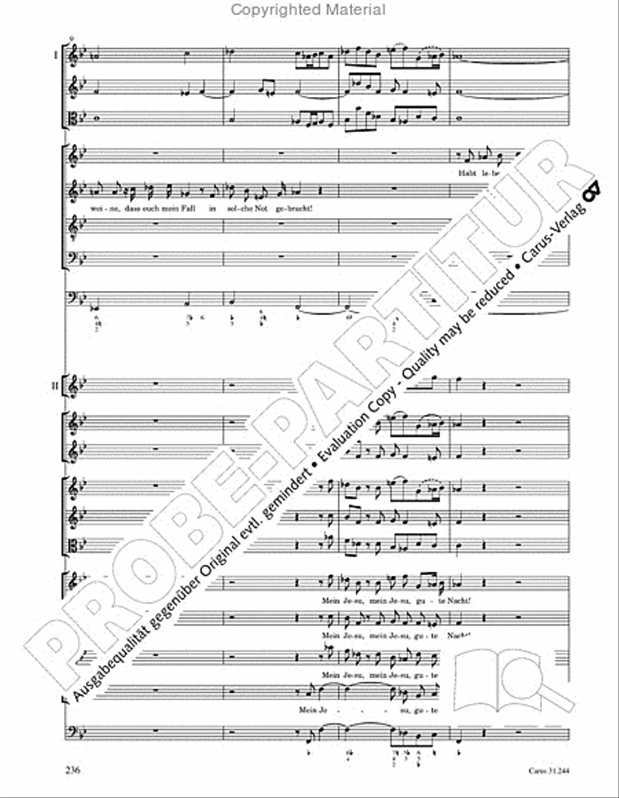 St. Matthew Passion (Matthaus-Passion) 4-Part scores gallery preview page 238