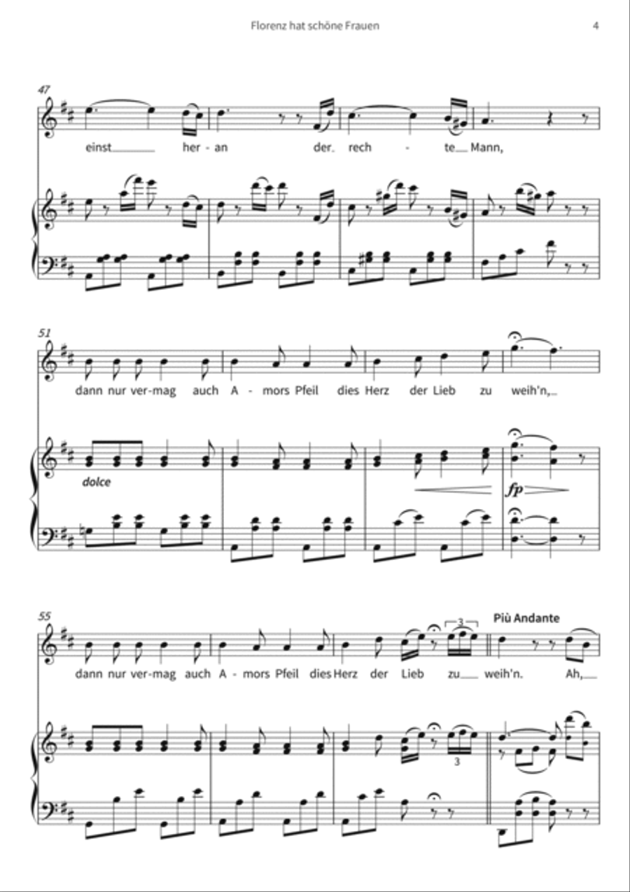 Florenz hat schone Frauen Piano, Vocal, Guitar scores gallery preview page 6