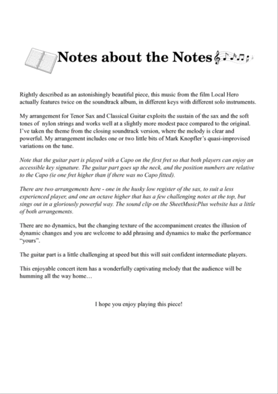 Local Hero - Wild Theme Tenor Saxophone scores gallery preview page 3