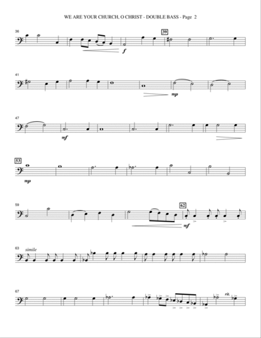 We Are Your Church, O Christ - Double Bass Choir scores gallery preview page 2