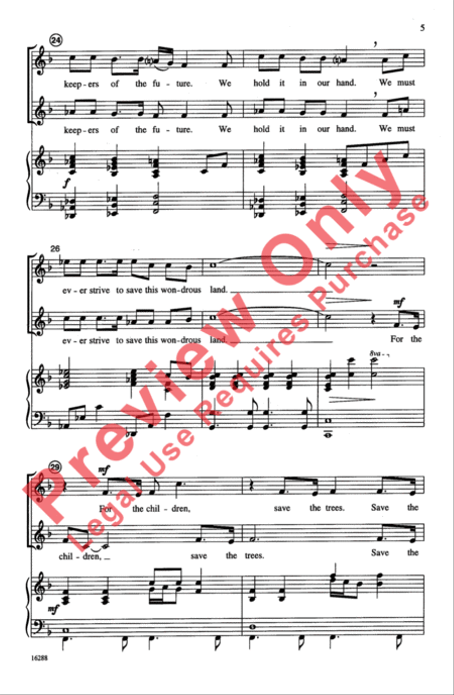 For the Children For the Children 2-Part scores gallery preview page 5