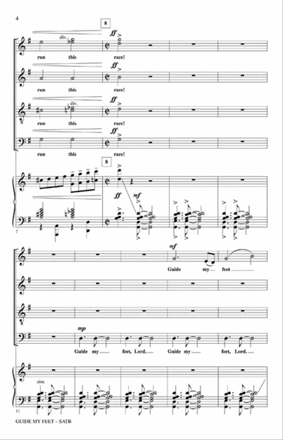 Guide My Feet 4-Part scores gallery preview page 3
