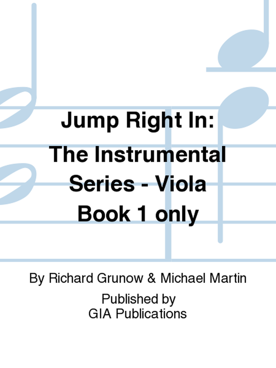Jump Right In: Student Book 1 - Viola (Book only)