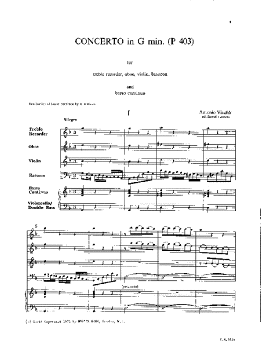 Concerto in G minor RV 105 Bassoon scores gallery preview page 2