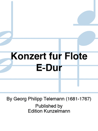 Book cover for Concerto for flute in E major