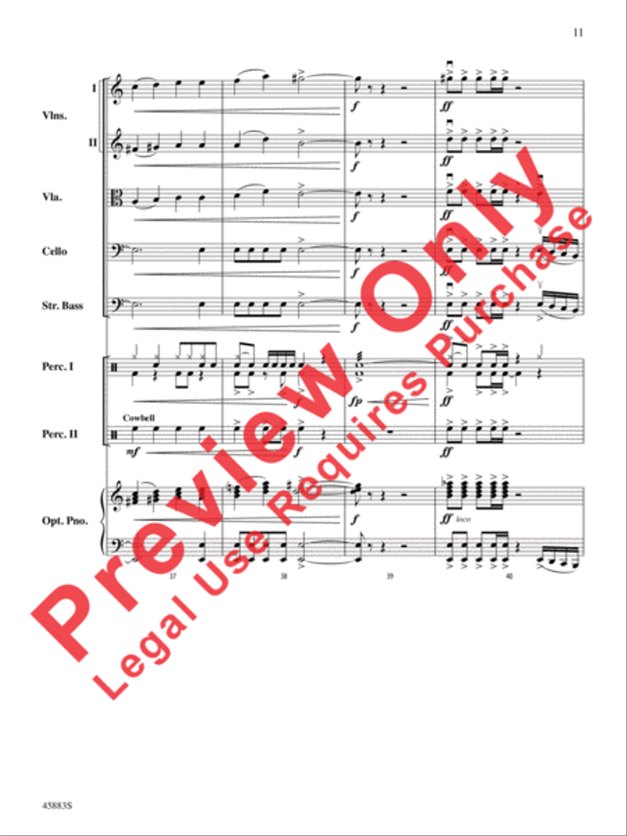 Secret Agent Sugar Plum String Orchestra scores gallery preview page 11