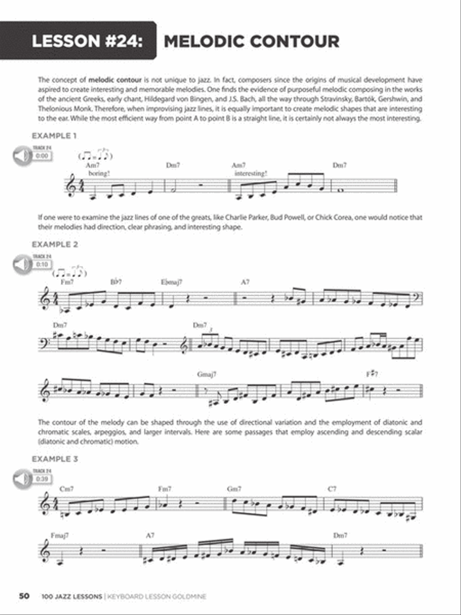 100 Jazz Lessons Piano Method scores gallery preview page 6