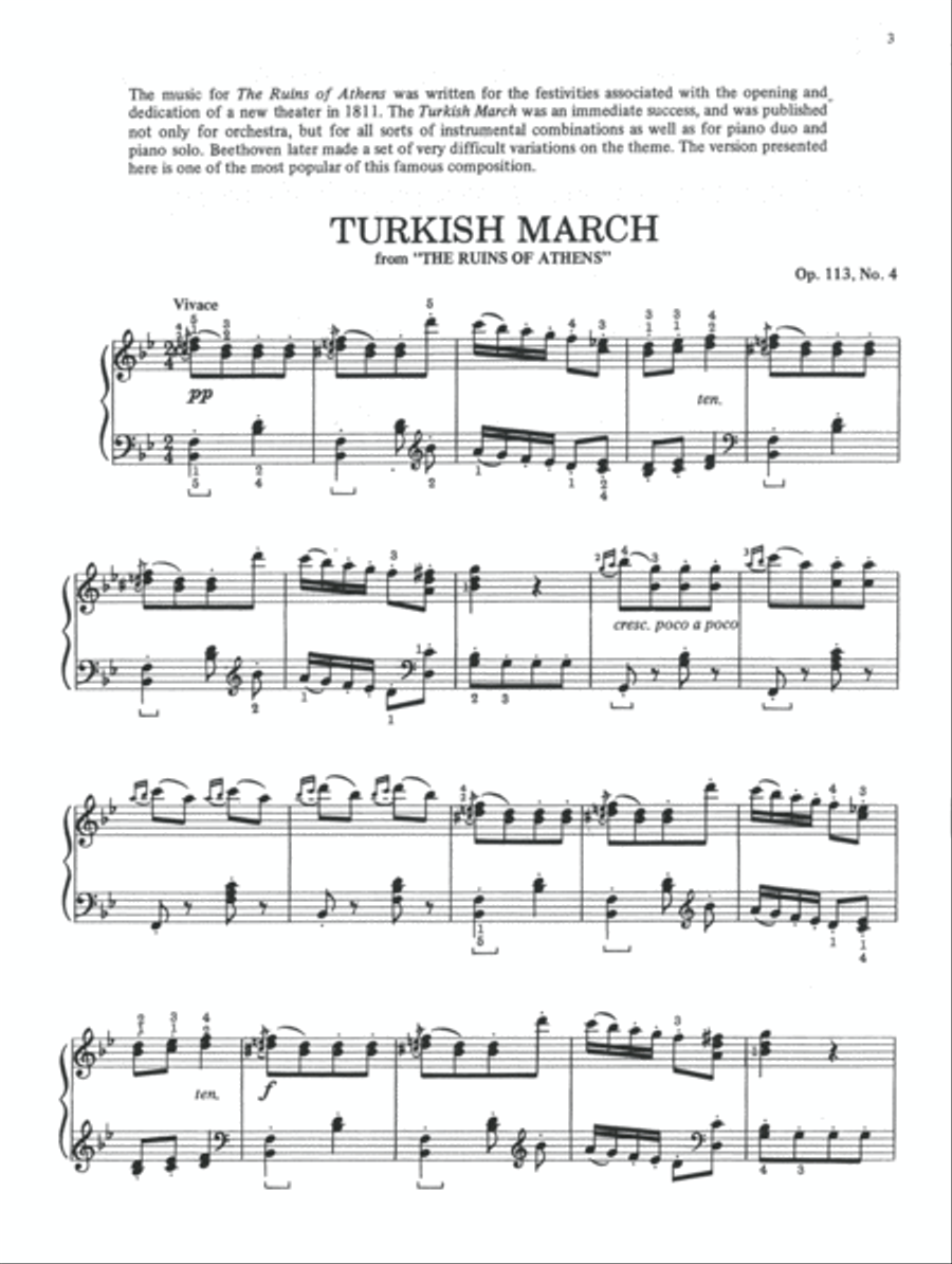Beethoven -- 13 of His Most Popular Piano Pieces Piano Solo scores gallery preview page 3