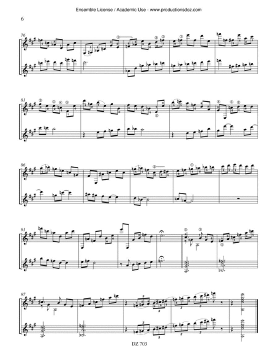 Sur le zinc Classical Guitar scores gallery preview page 6