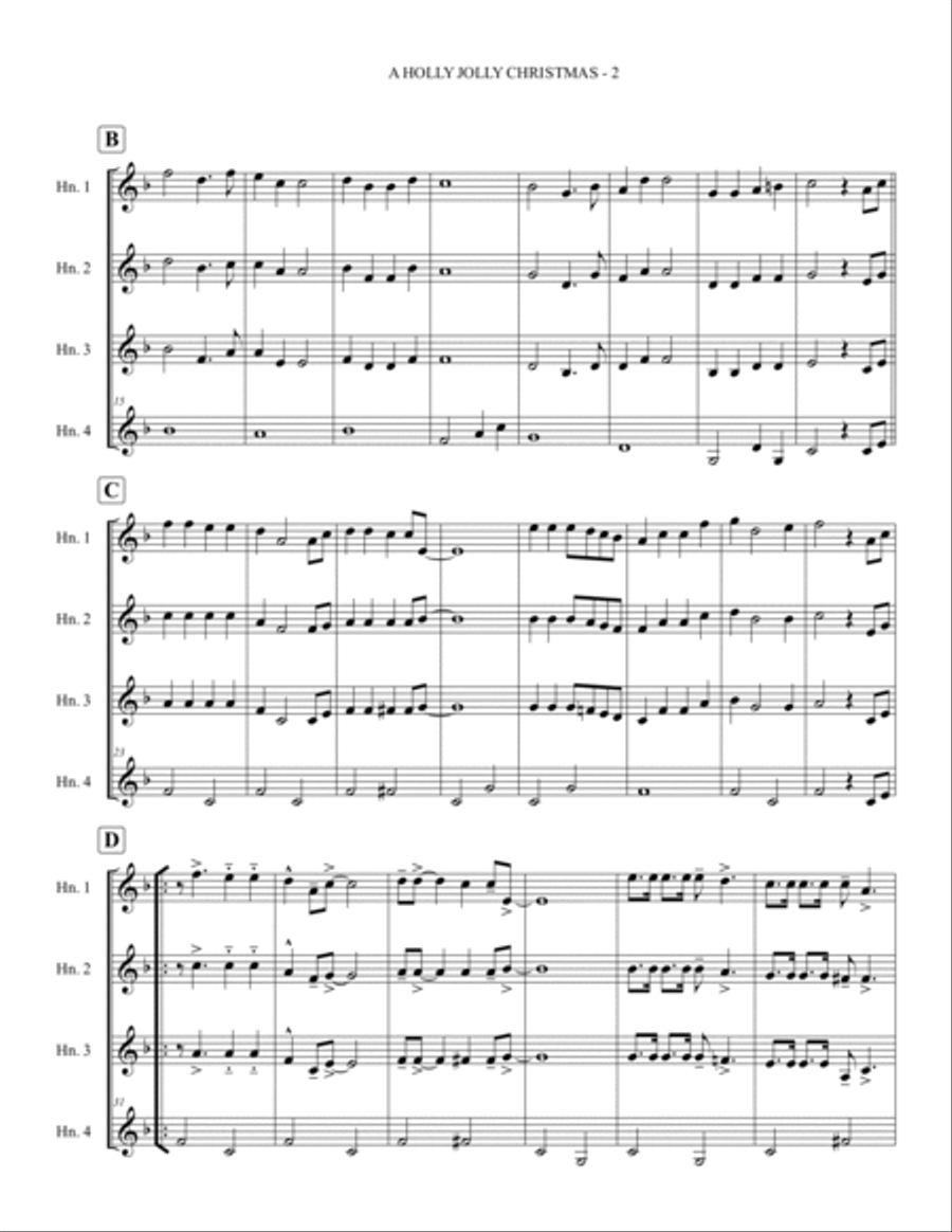 A Holly Jolly Christmas Brass Ensemble scores gallery preview page 3