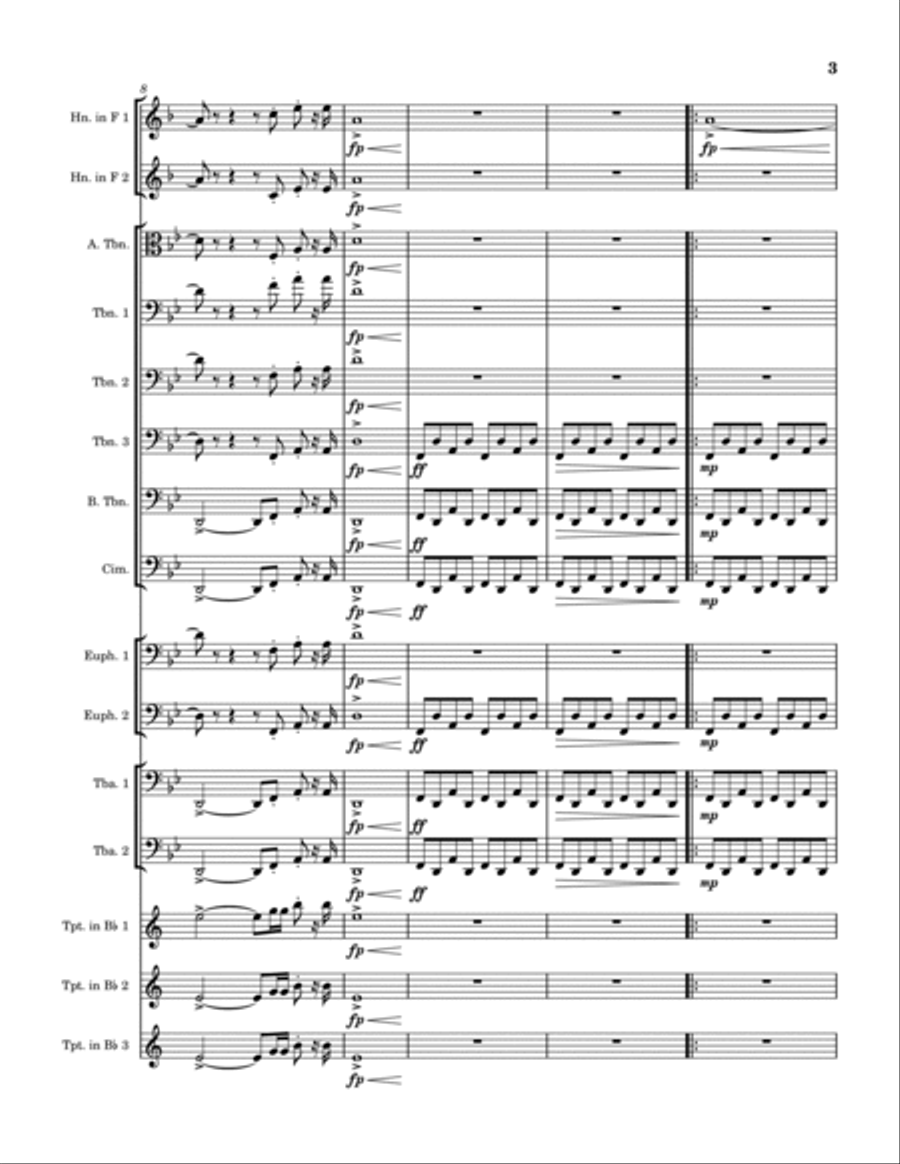 Gladiatore Fanfare Gladiatore Fanfare Brass Ensemble scores gallery preview page 3