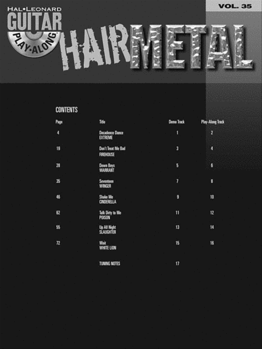 Hair Metal Hair Metal Electric Guitar scores gallery preview page 3