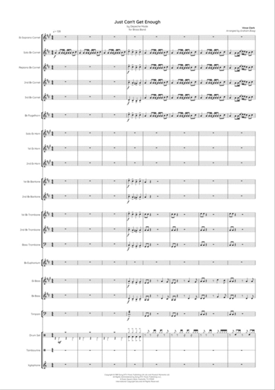 Just Can't Get Enough Brass Band scores gallery preview page 3