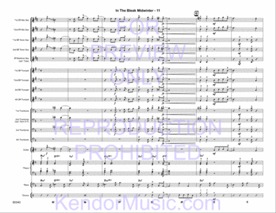 In The Bleak Midwinter Jazz Ensemble scores gallery preview page 12
