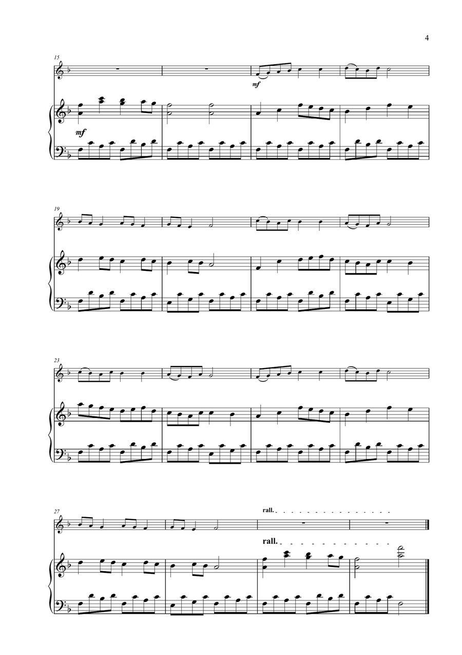 14 Fun Solos for Flute and Piano Flute Solo scores gallery preview page 5