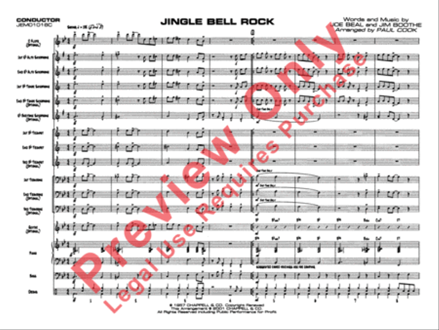Jingle Bell Rock Jazz Ensemble scores gallery preview page 4
