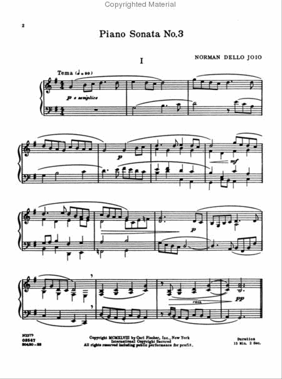 Piano Sonata No. 3 Piano Solo scores gallery preview page 2