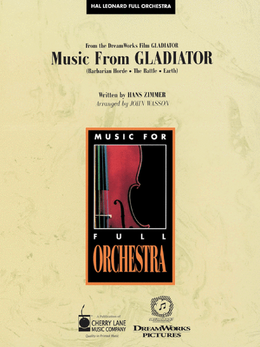 Music from Gladiator Full Orchestra scores gallery preview page 1